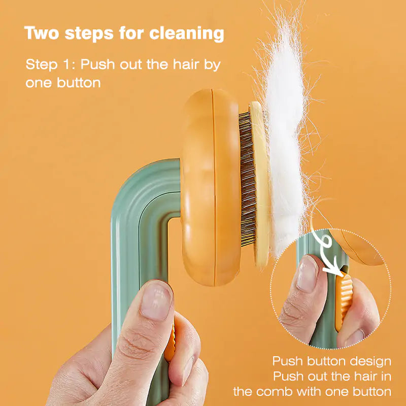 Self Cleaning Pumpkin Pet Slicker Brush
