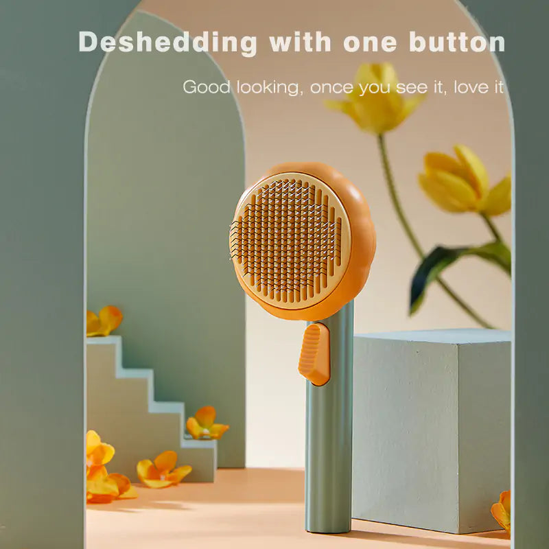 Self Cleaning Pumpkin Pet Slicker Brush